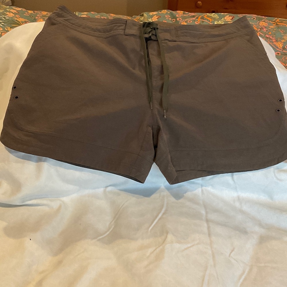 Prana army green swim Shorts with Drawstring
